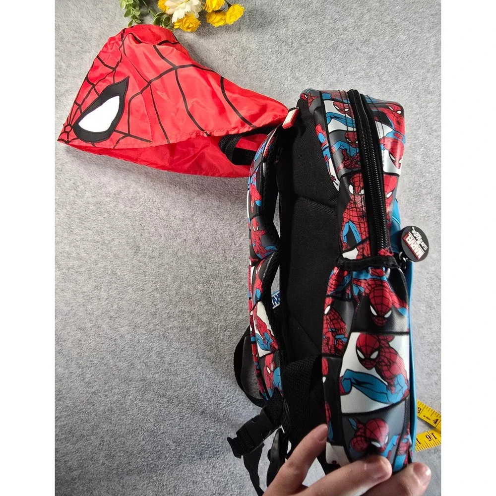 Smiggle Marvel Spider-Man Backpack Superhero Hooded Embossed Bag School